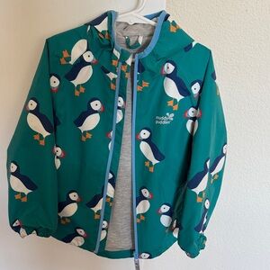 Muddy Puddles Kids Puffin Print Jacket